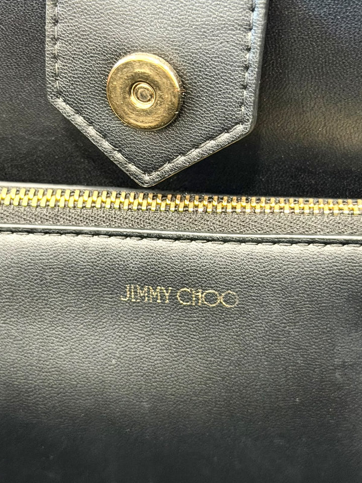 JIMMY CHOO SIGNATURE LEATHER TOTE BAG