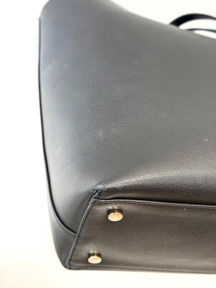 JIMMY CHOO SIGNATURE LEATHER TOTE BAG