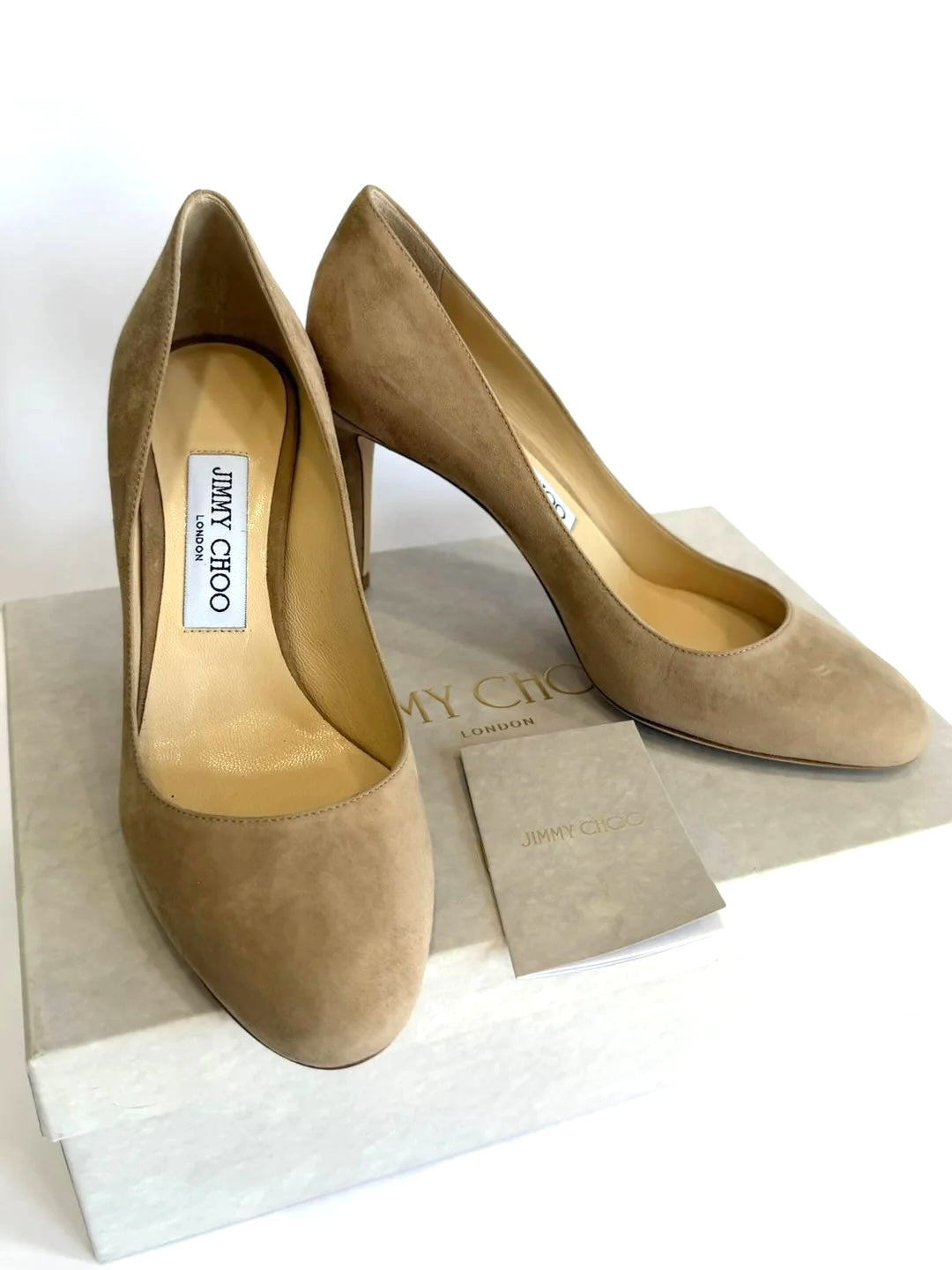 JIMMY CHOO BRIDGET 85 SUEDE PUMPS