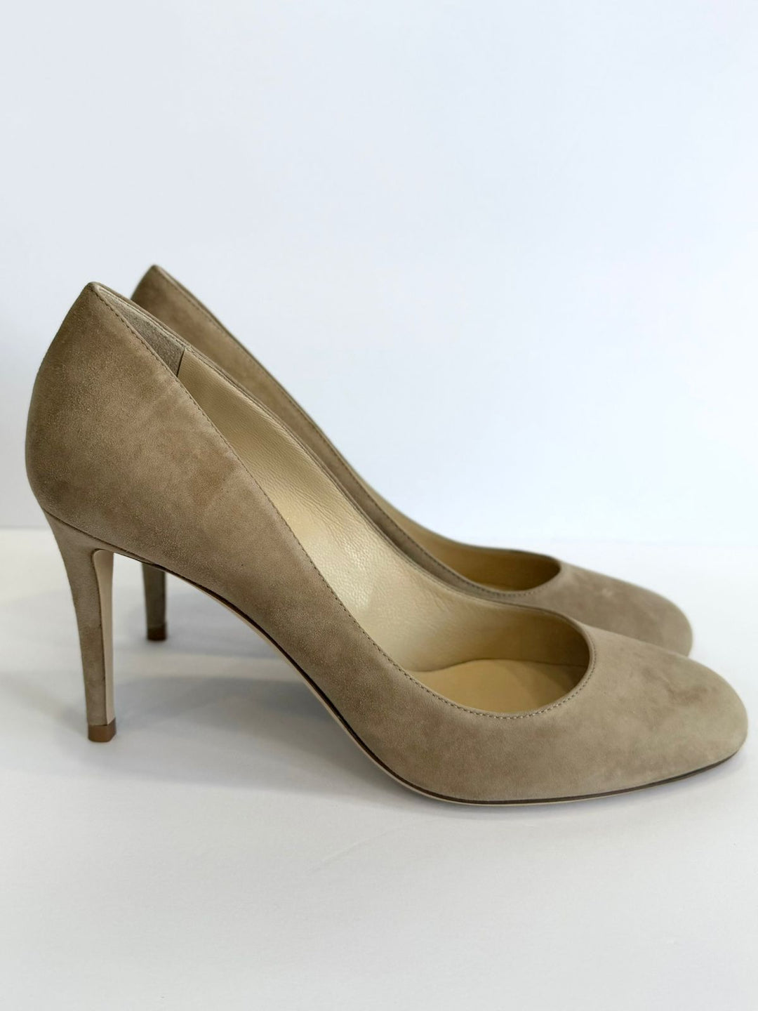 JIMMY CHOO BRIDGET 85 SUEDE PUMPS