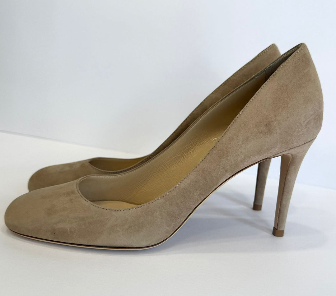 JIMMY CHOO BRIDGET 85 SUEDE PUMPS