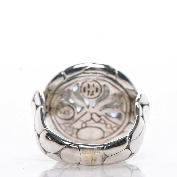 JOHN HARDY STERLING SILVER KALI COLLECTION PURE LAVAFIRE SEA RING