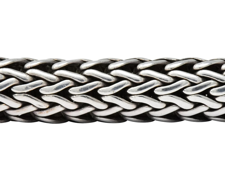 JOHN HARDY STERLING SILVER 18K GOLD DOT STATION BRACELET