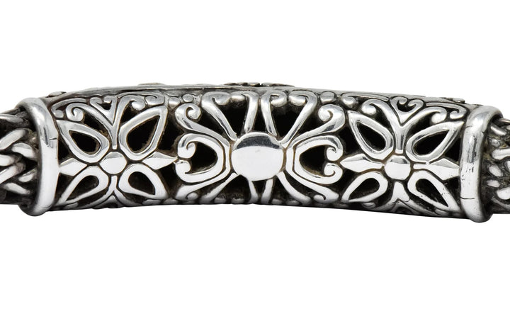 JOHN HARDY STERLING SILVER 18K GOLD DOT STATION BRACELET