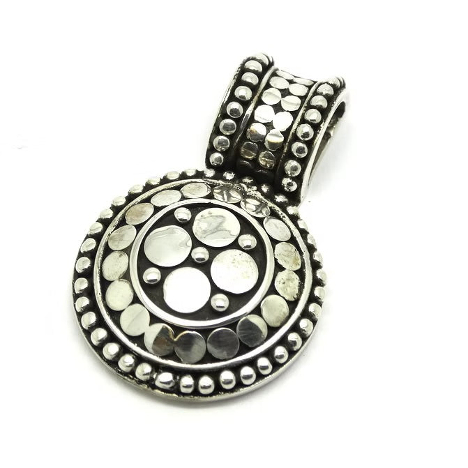 JOHN HARDY STERLING SILVER ROUND DISC CIRCLE DOT CHARM