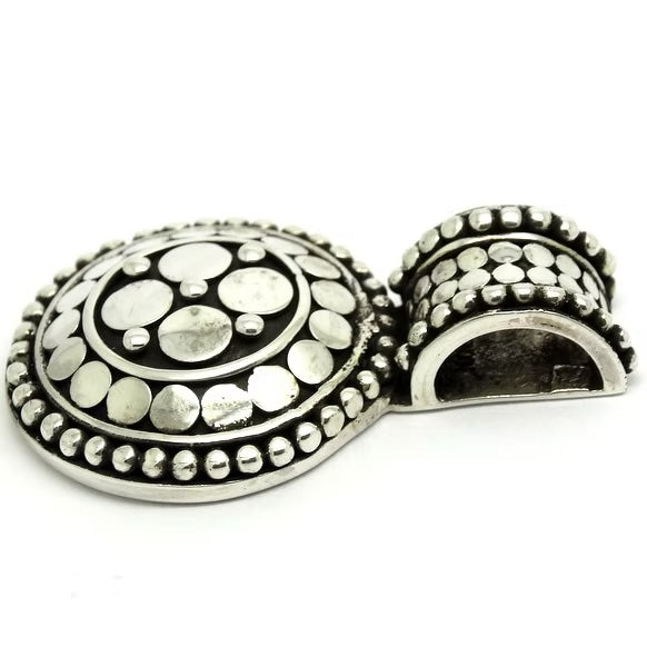 JOHN HARDY STERLING SILVER ROUND DISC CIRCLE DOT CHARM