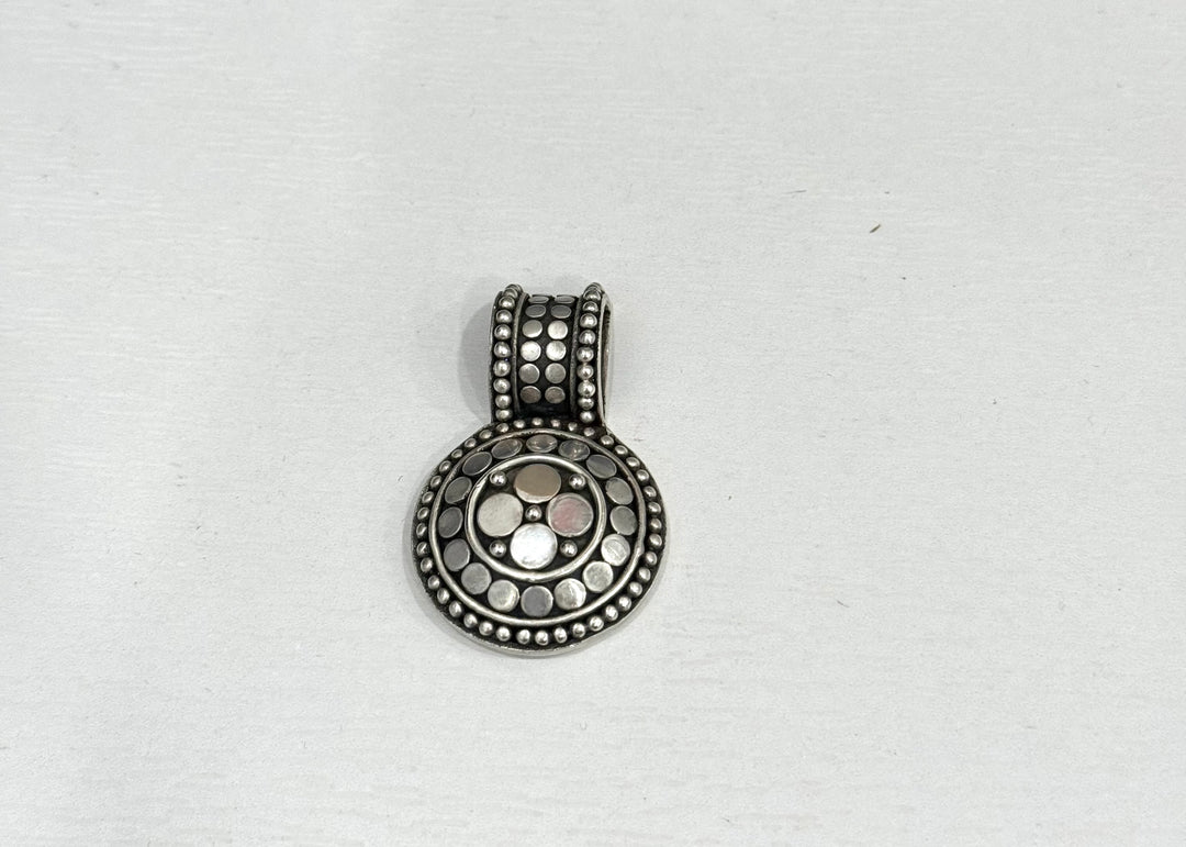 JOHN HARDY STERLING SILVER ROUND DISC CIRCLE DOT CHARM