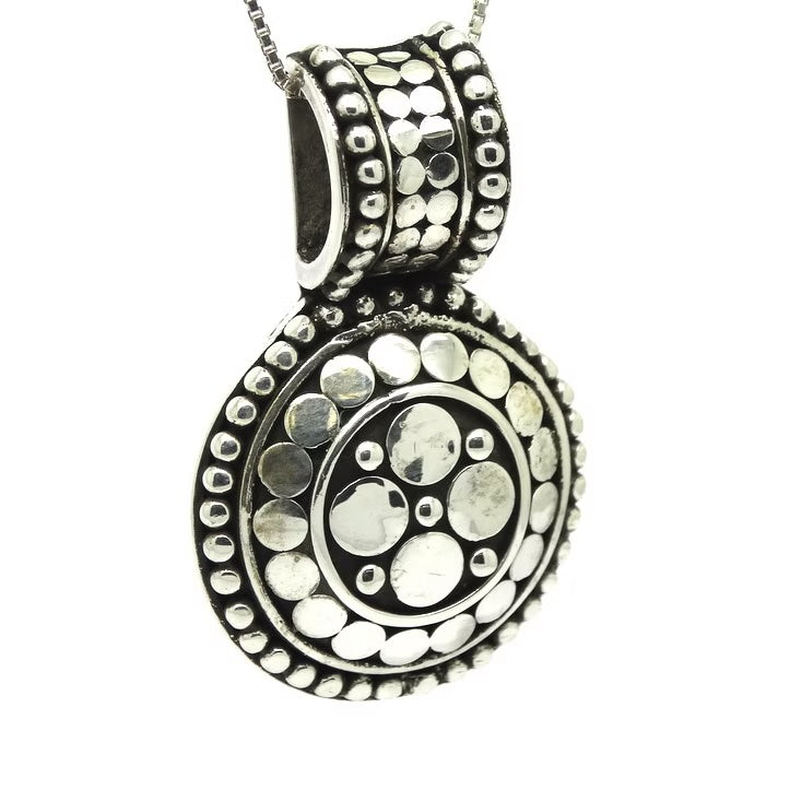 JOHN HARDY STERLING SILVER ROUND DISC CIRCLE DOT CHARM