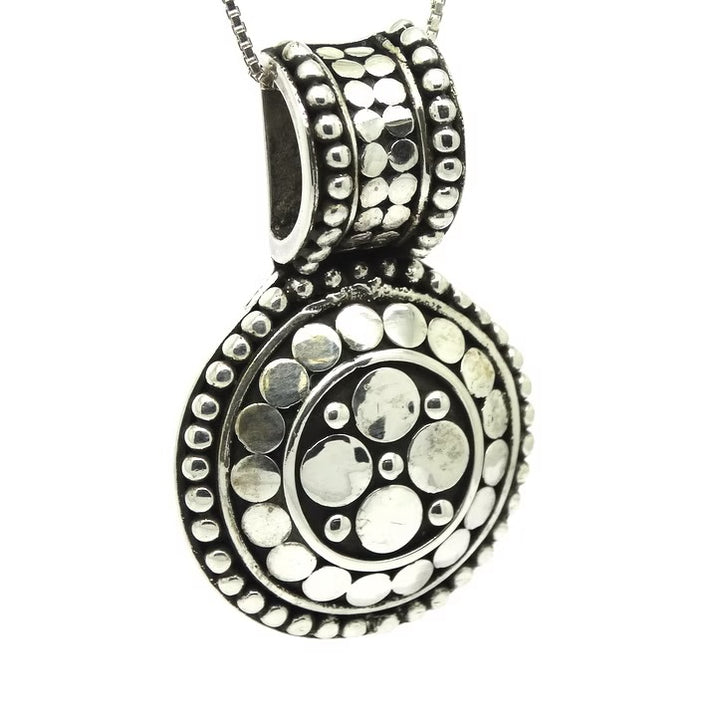 JOHN HARDY STERLING SILVER ROUND DISC CIRCLE DOT CHARM