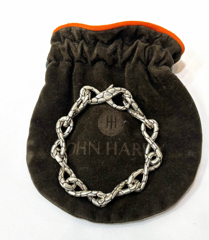 JOHN HARDY KALI TWIST LINK STERLING SILVER CHAIN BRACELET