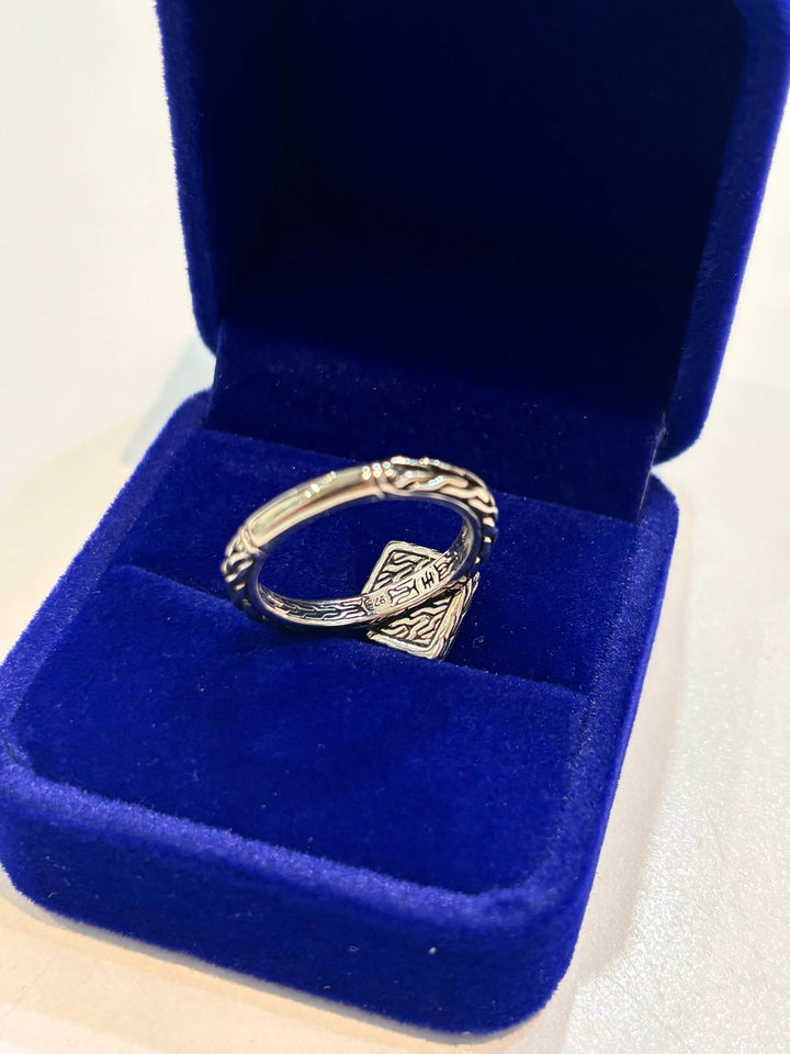 JOHN HARDY HAMMERED STERLING SILVER PYRAMID COCKTAIL RING