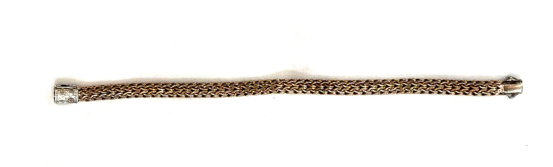 JOHN HARDY ICON REVERSIBLE STERLING SILVER AND 18K YELLOW GOLD BRACELET