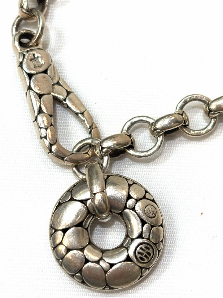 JOHN HARDY STERLING SILVER KALI PEBBLE COLLECTION CHAIN BRACELET