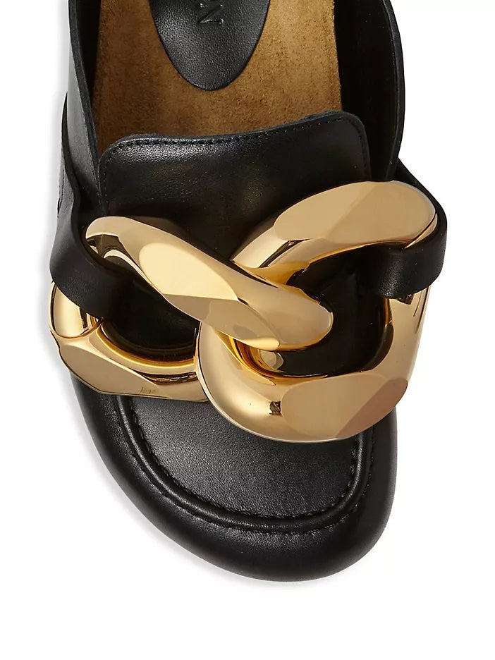 JW ANDERSON CHUNKY NAPPA LEATHER CHAIN MULES