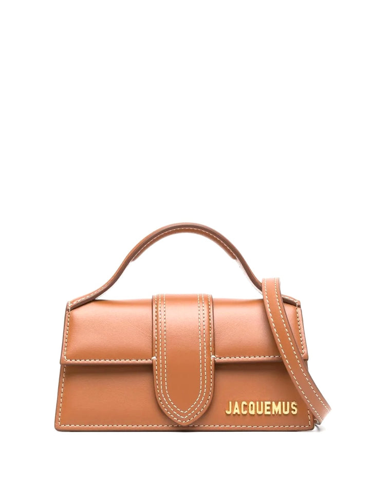 JACQUEMUS LE BAMBINO CALFSKIN LEATHER TOP HANDLE CROSSBODY BAG