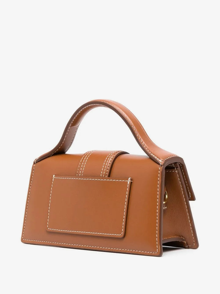 JACQUEMUS LE BAMBINO CALFSKIN LEATHER TOP HANDLE CROSSBODY BAG
