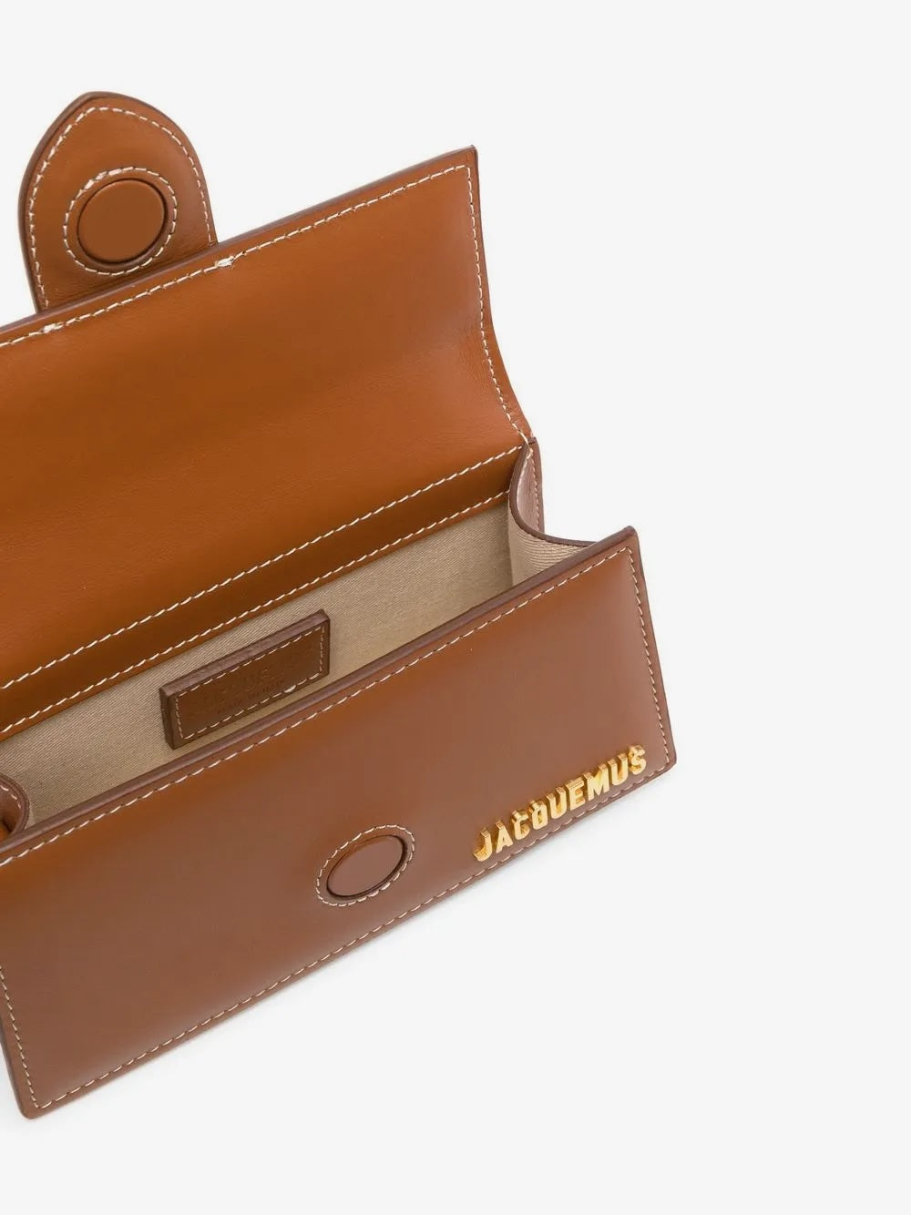 JACQUEMUS LE BAMBINO CALFSKIN LEATHER TOP HANDLE CROSSBODY BAG