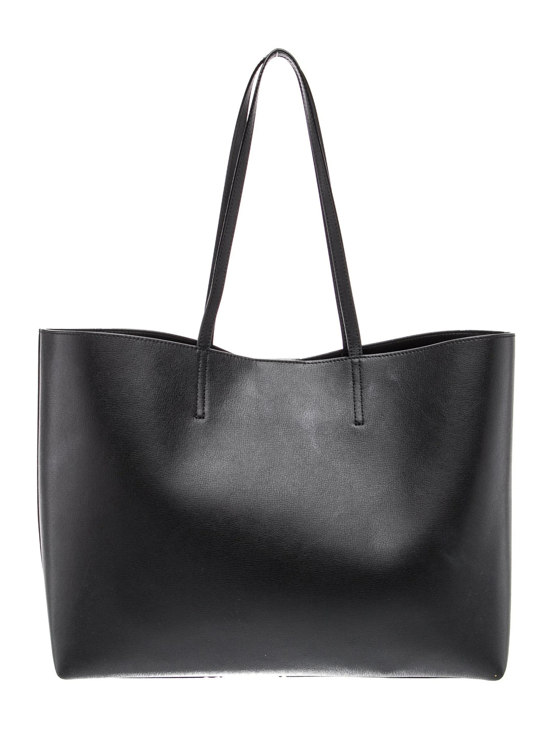 JIMMY CHOO SIGNATURE CALFSKIN LEATHER SHOPPER TOTE BAG