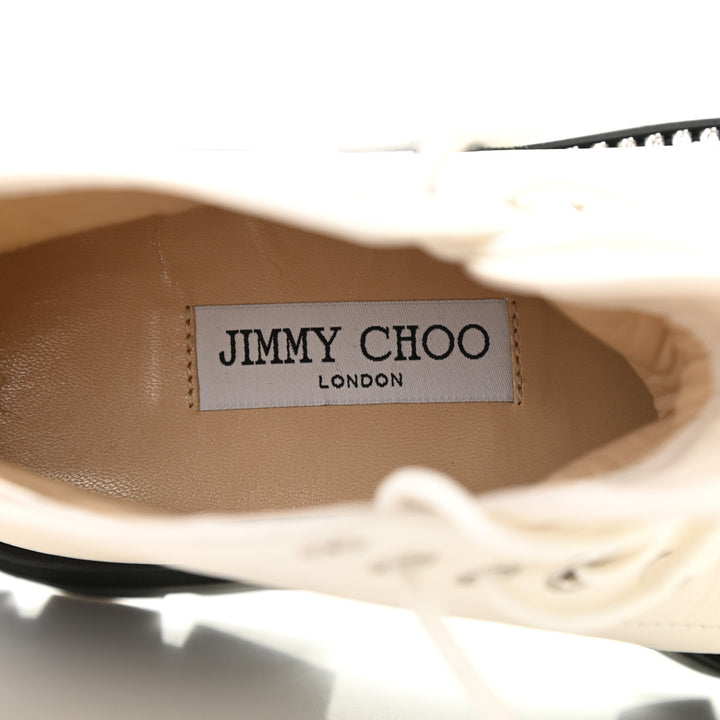 JIMMY CHOO COLBY LEATHER PLATFORM ANKLE BOOTS
