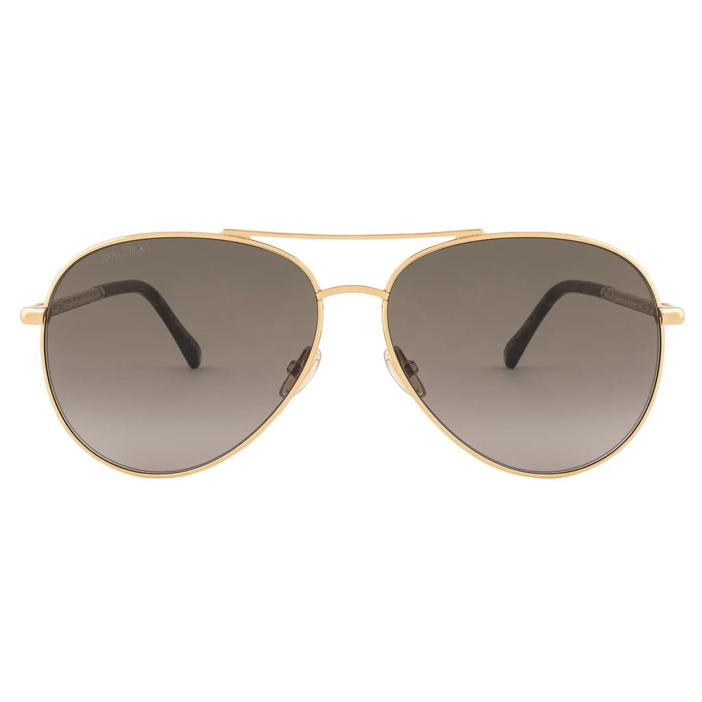 JIMMY CHOO DEVAN/S AVIATOR 06J GLITTER ARMS SUNGLASSES