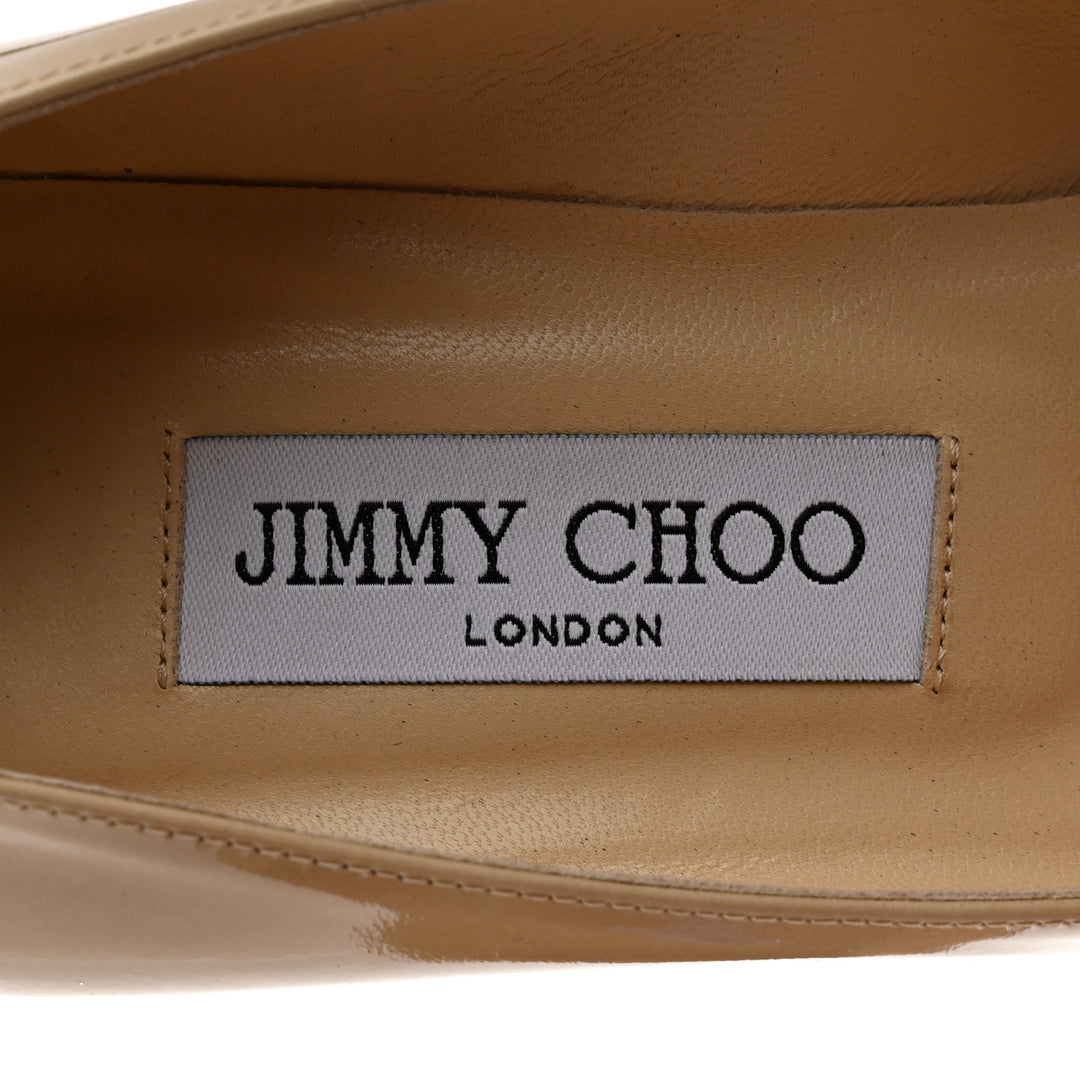JIMMY CHOO PATENT LEATHER AGNES PUMPS
