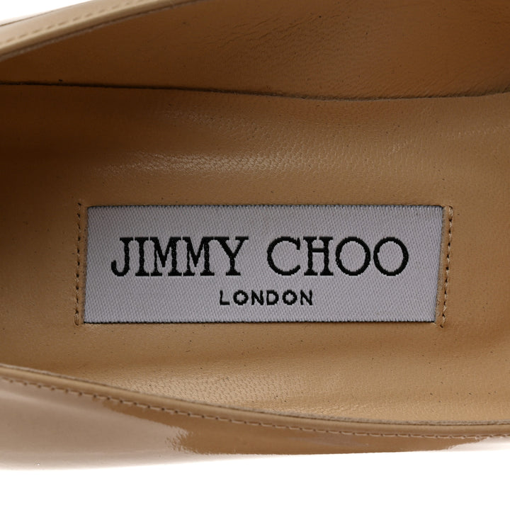 JIMMY CHOO PATENT LEATHER AGNES PUMPS