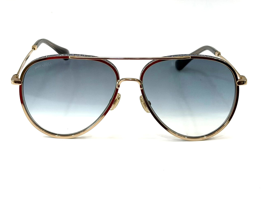 JIMMY CHOO TRINY/S LKS08 AVIATOR GLITTER SUNGLASSES