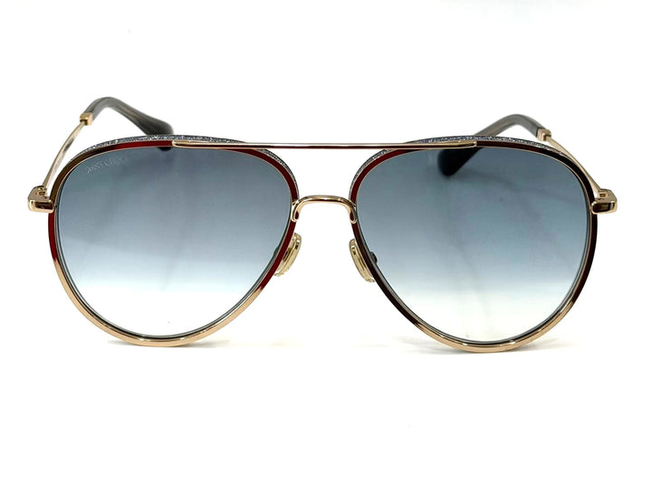 JIMMY CHOO TRINY/S LKS08 AVIATOR GLITTER SUNGLASSES