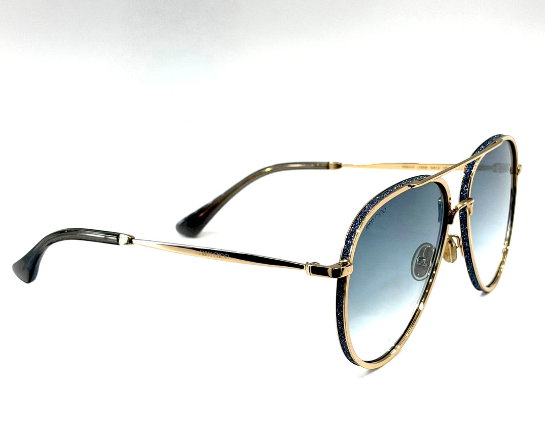 JIMMY CHOO TRINY/S LKS08 AVIATOR GLITTER SUNGLASSES