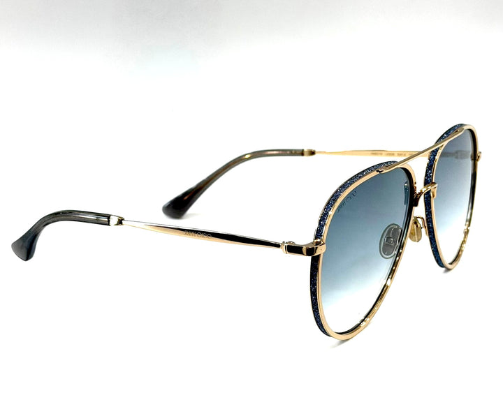 JIMMY CHOO TRINY/S LKS08 AVIATOR GLITTER SUNGLASSES