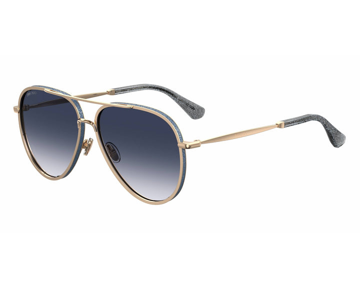 JIMMY CHOO TRINY/S LKS08 AVIATOR GLITTER SUNGLASSES