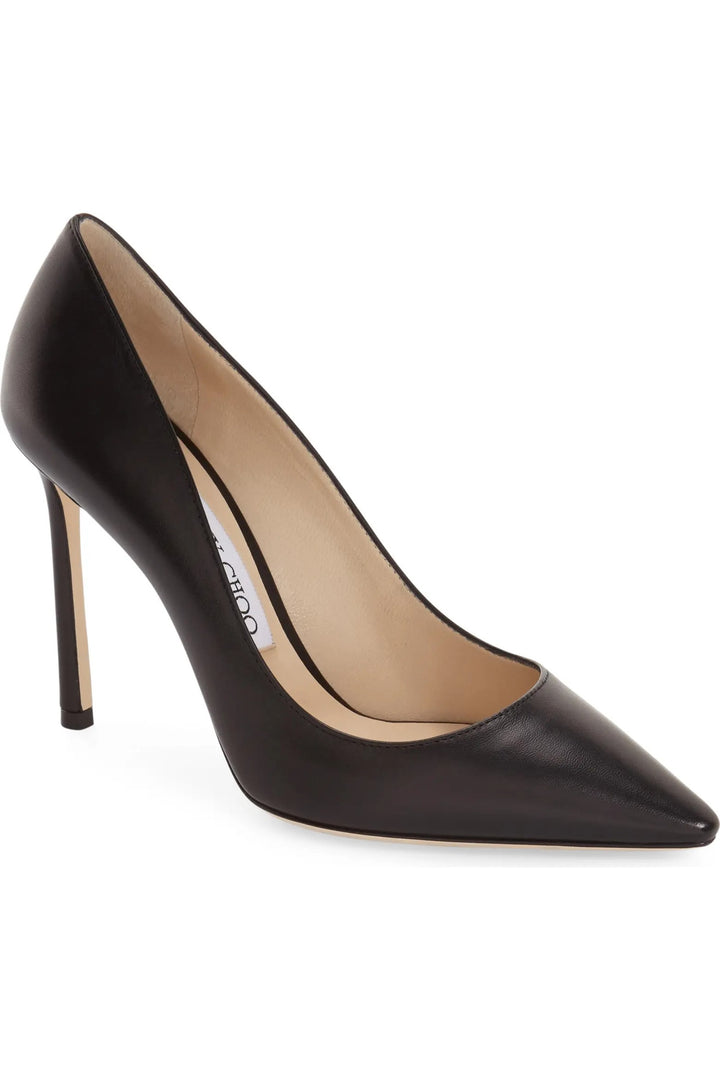 JIMMY CHOO ROMY 100 KID LEATHER PUMPS