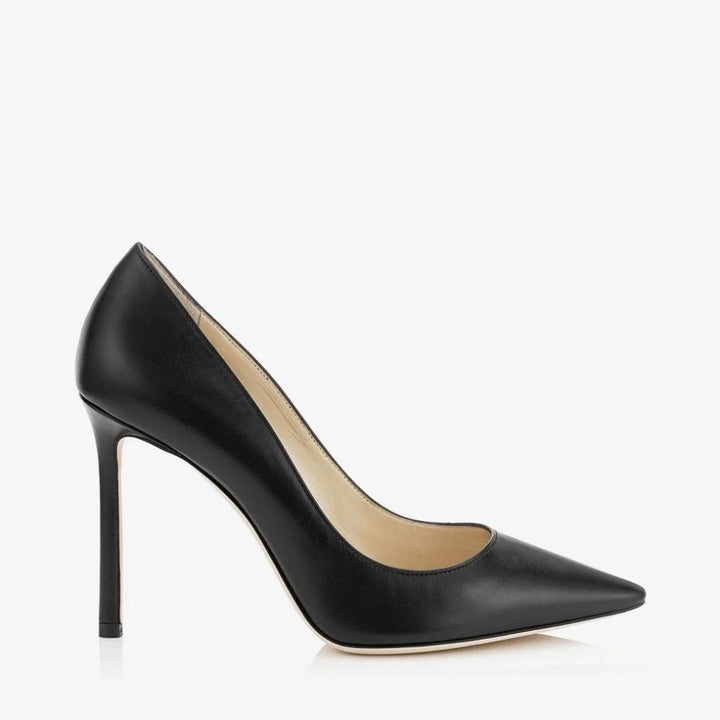 JIMMY CHOO ROMY 100 KID LEATHER PUMPS