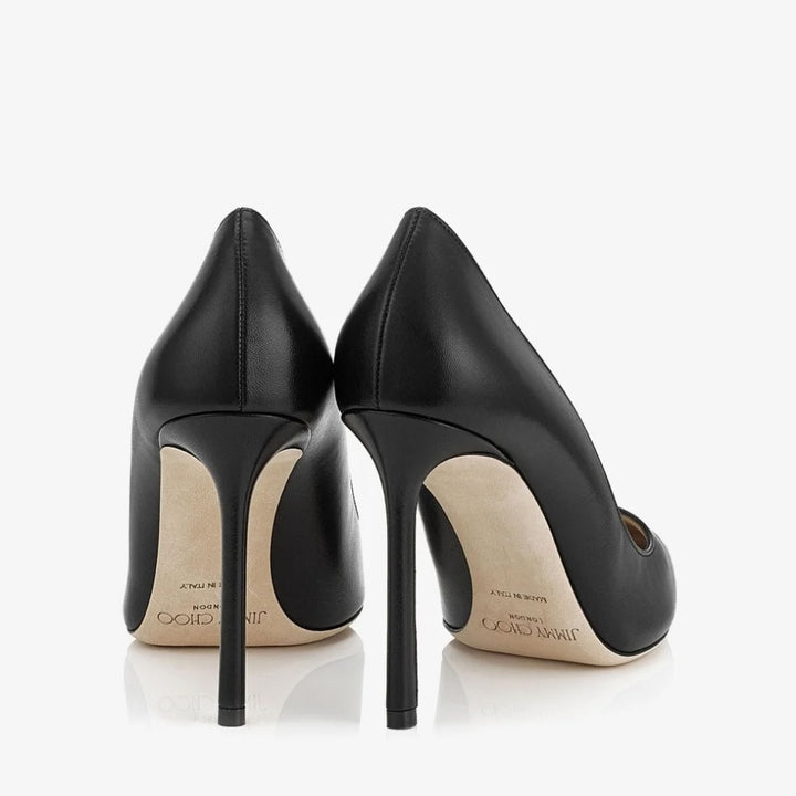 JIMMY CHOO ROMY 100 KID LEATHER PUMPS