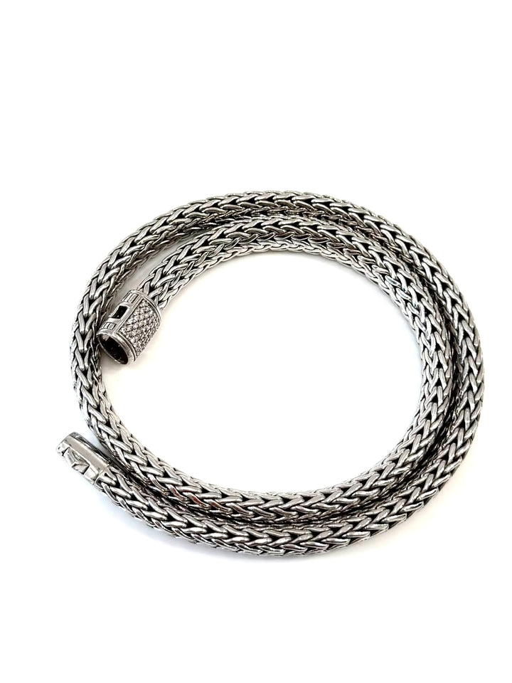 JOHN HARDY STERLING SILVER 8MM WHEAT CLASSIC WHEAT NECKLACE