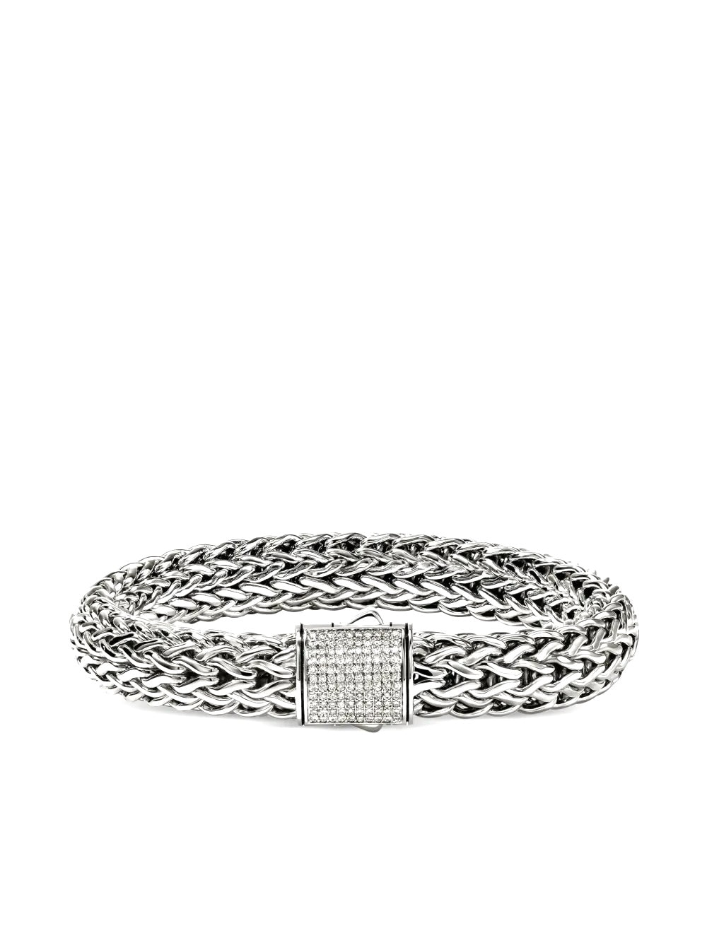 JOHN HARDY ICON PAVÉ DIAMOND STERLING SILVER BRACELET