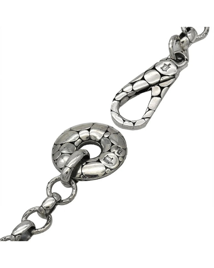JOHN HARDY STERLING SILVER KALI PEBBLE COLLECTION CHAIN BRACELET