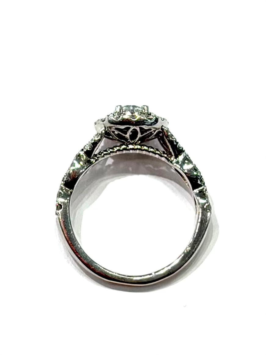 KALAHARI DIAMOND HALO IN 14K WHITE GOLD  ENGAGEMENT RING