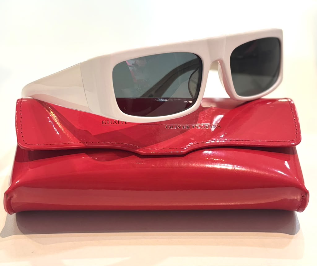 KHAITE X OLIVER PEOPLES 1979C ACETATE RECTANGLE SUNGLASSES