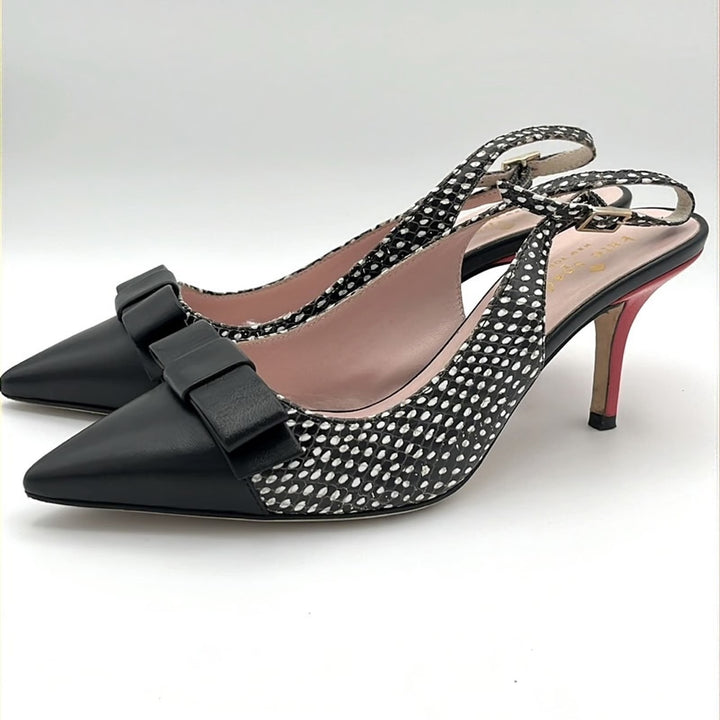 KATE SPADE JANNAH SNAKE PRINT LEATHER PUMPS