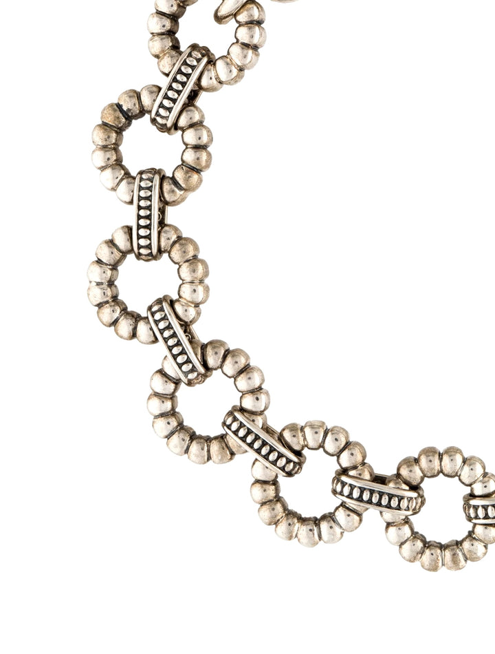 LAGOS BUBBLED CAVIAR CIRCLE LINK STERLING SILVER BRACELET