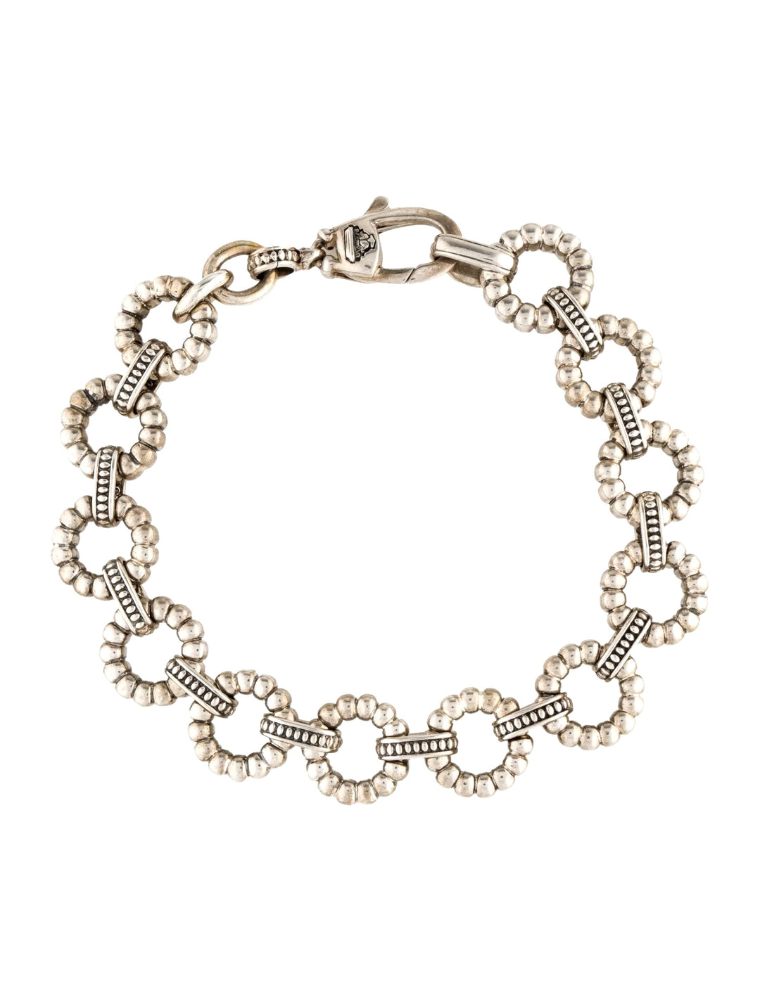 LAGOS BUBBLED CAVIAR CIRCLE LINK STERLING SILVER BRACELET