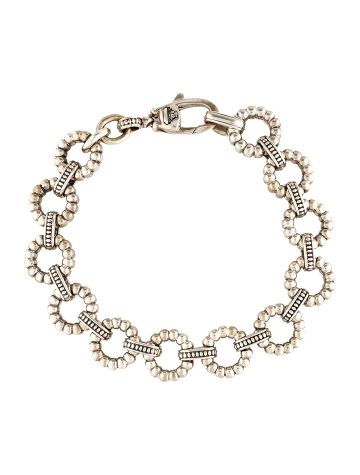 LAGOS BUBBLED CAVIAR CIRCLE LINK STERLING SILVER BRACELET