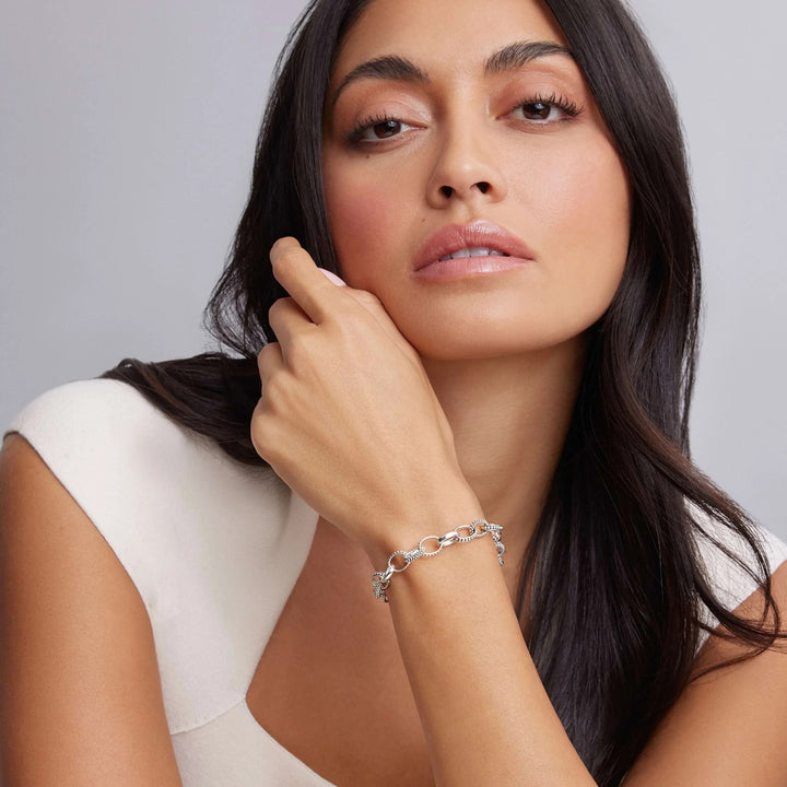 LAGOS CAVIAR BEAD LINK STERLING SILVER BRACELET