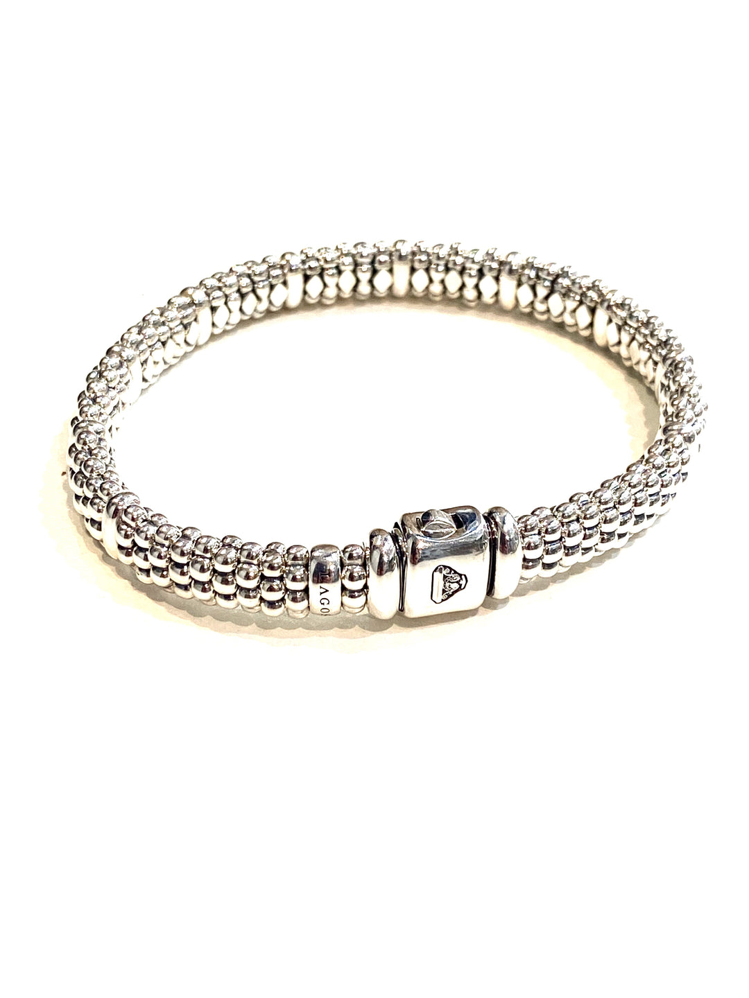 LAGOS STERLING SILVER SIGNATURE CAVIAR BEASES BRACELET