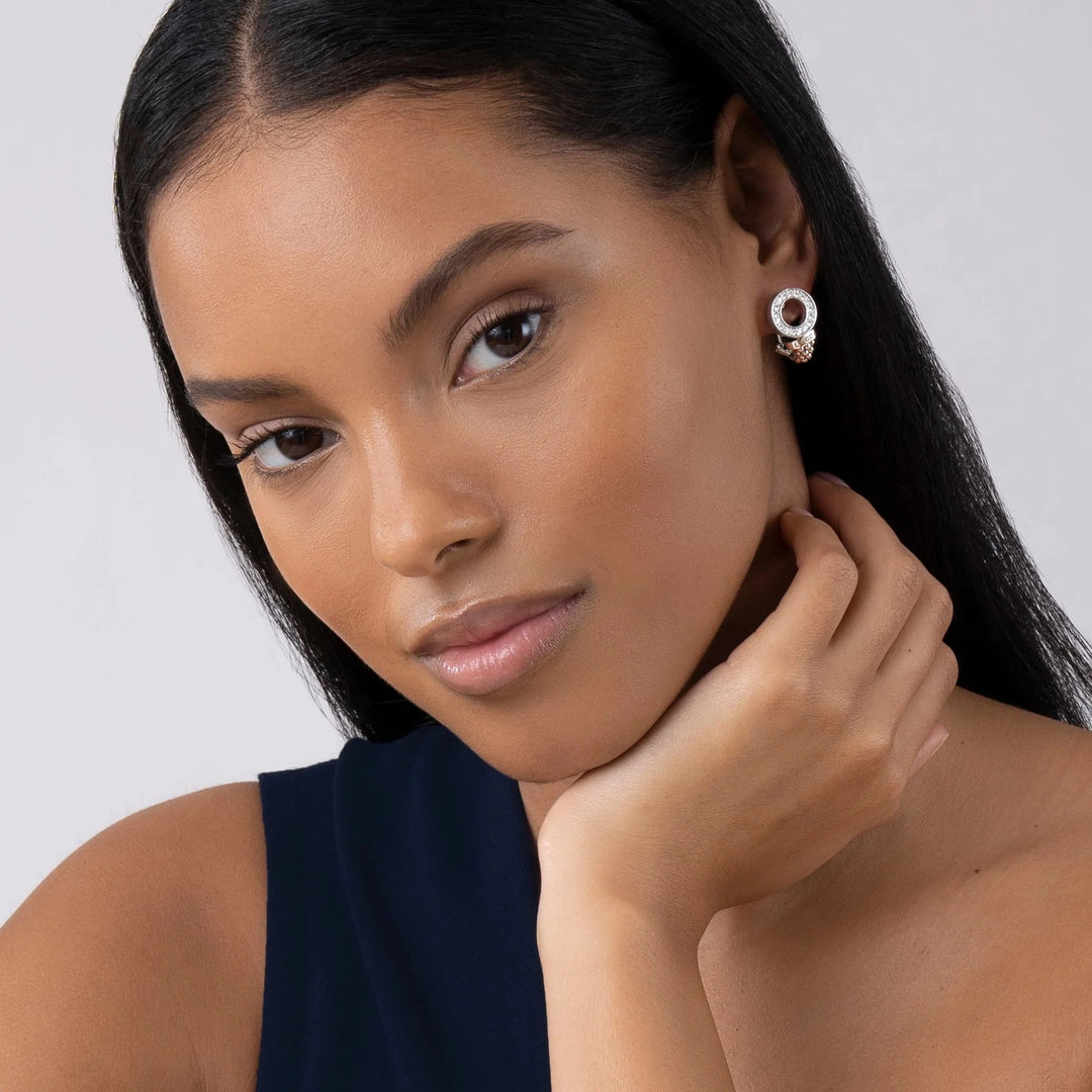 LAGOS CAVIAR SPARK CIRCLE DIAMOND EARRINGS