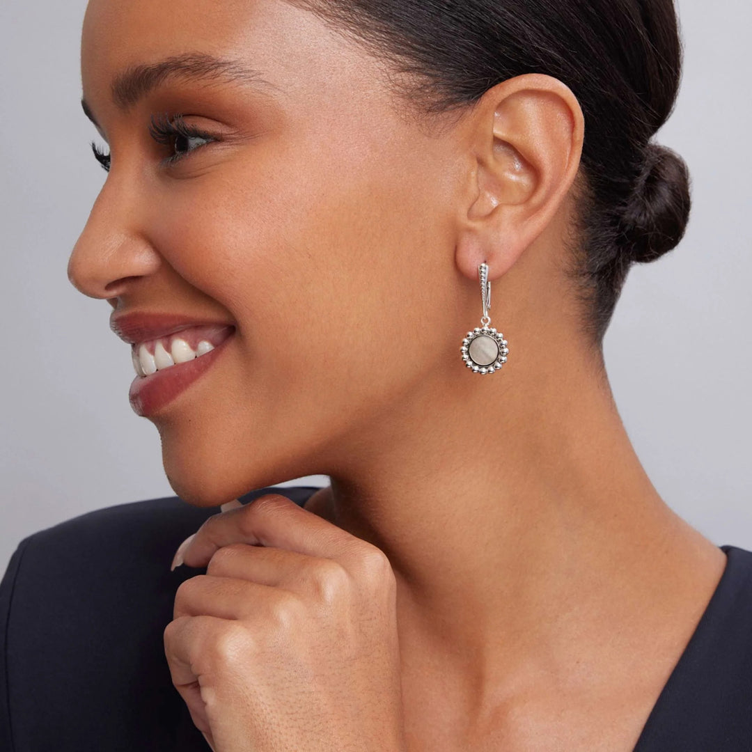 LAGOS MAYA SMALL MOTHER OF PEARL CIRCLE DROP EARRINGS