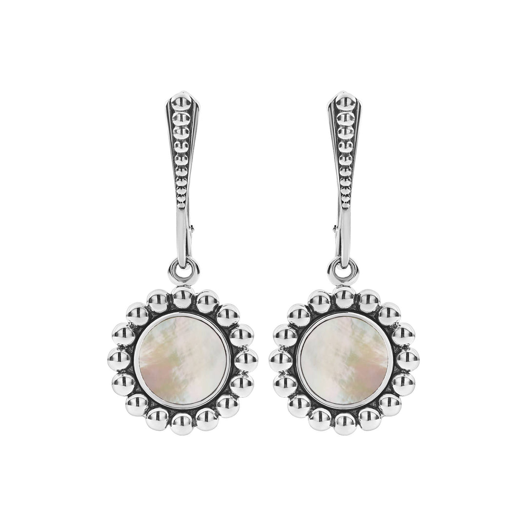 LAGOS MAYA SMALL MOTHER OF PEARL CIRCLE DROP EARRINGS