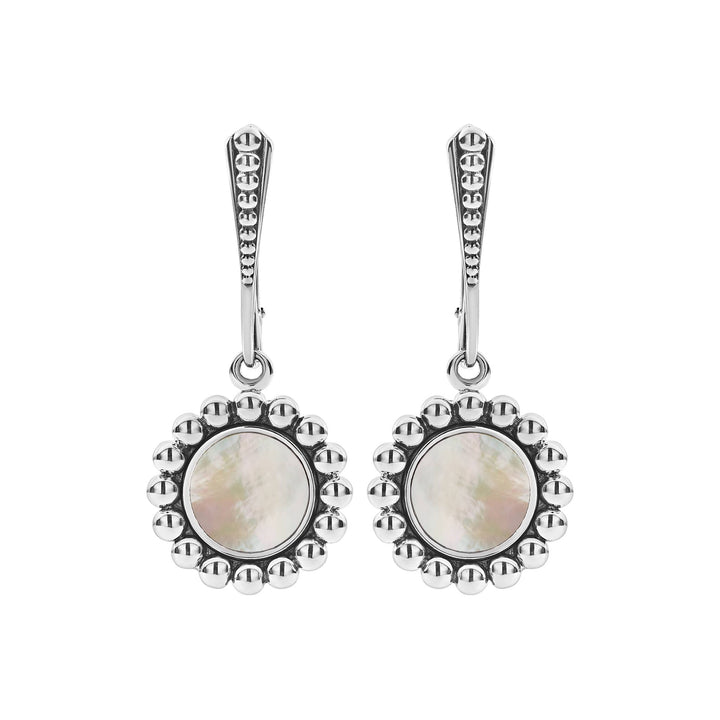 LAGOS MAYA SMALL MOTHER OF PEARL CIRCLE DROP EARRINGS