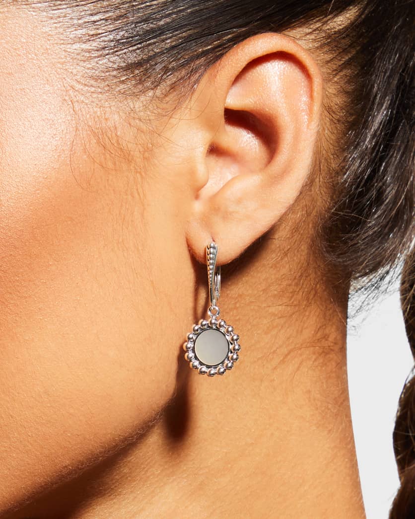 LAGOS MAYA SMALL MOTHER OF PEARL CIRCLE DROP EARRINGS